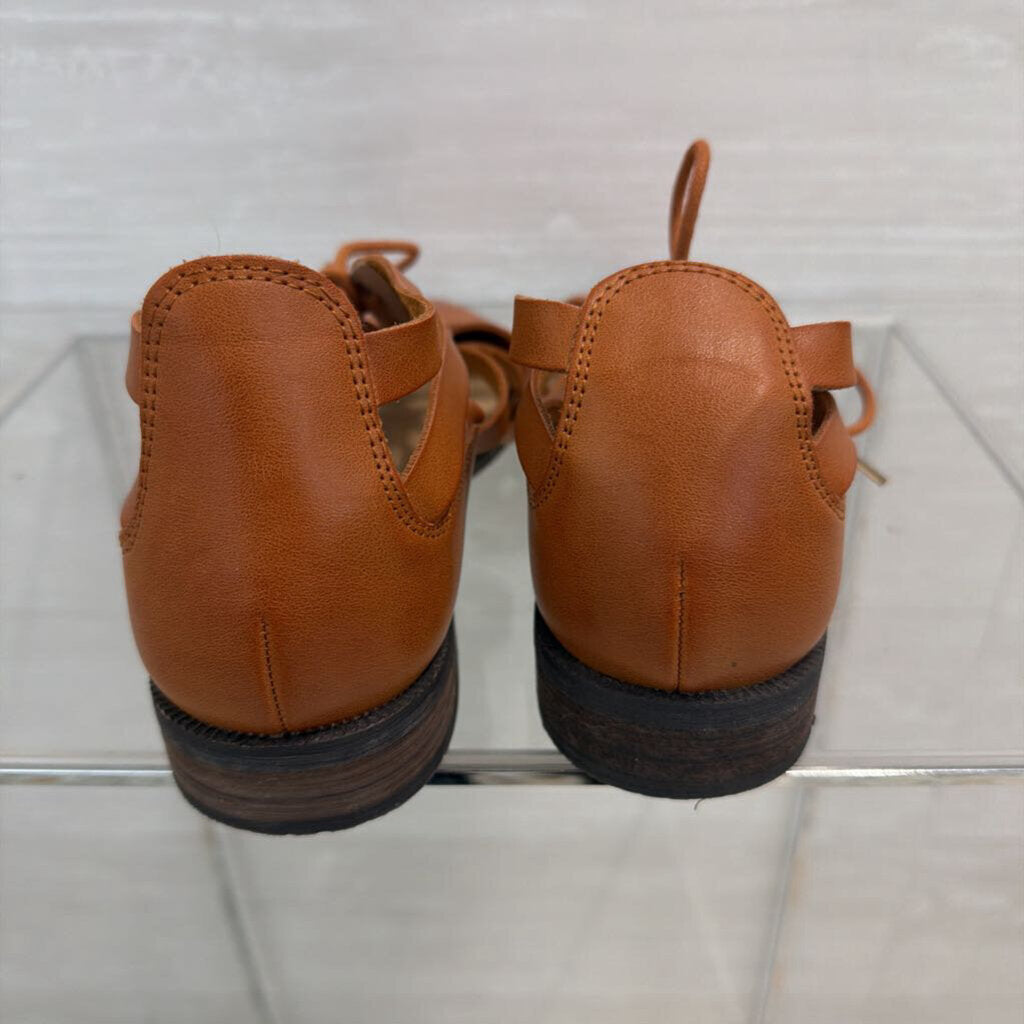 Forever 21 Brown Lace Up Gladiator Point Toe Shoes 8