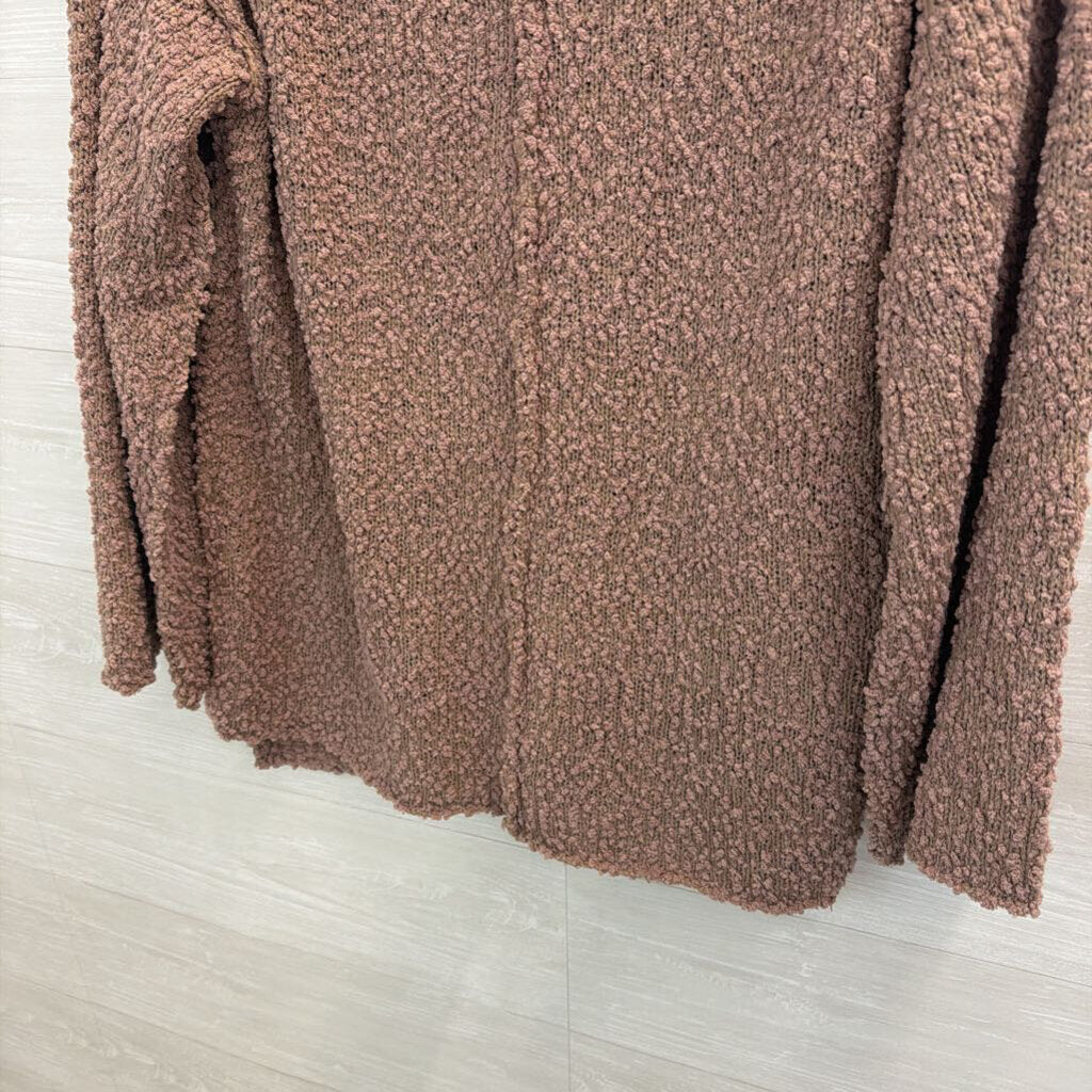 Bibi Mauve Purple Textured Long Sleeve Sweater Medium