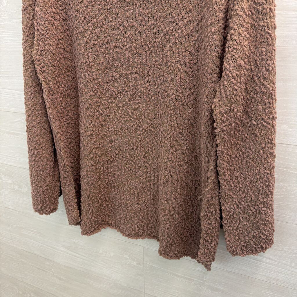 Bibi Mauve Purple Textured Long Sleeve Sweater Medium