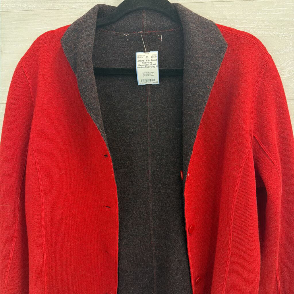 Red/ Grey Reversible Jacket Medium