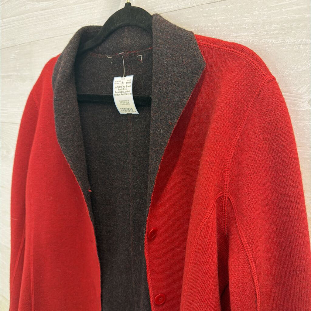 Red/ Grey Reversible Jacket Medium