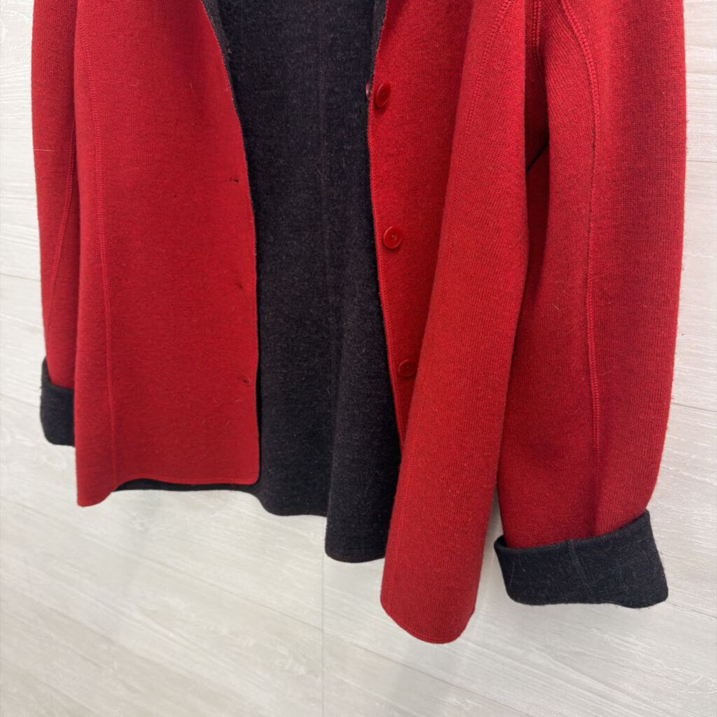 Red/ Grey Reversible Jacket Medium