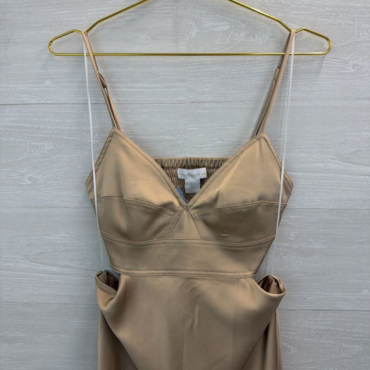 House of Harlow 1960 Gold Silky Cut Out Maxi Dress Small