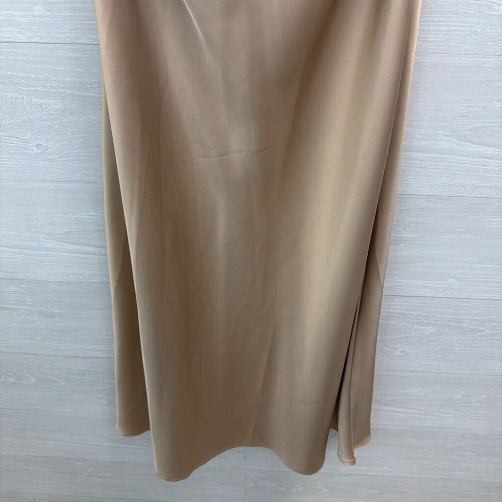 House of Harlow 1960 Gold Silky Cut Out Maxi Dress Small