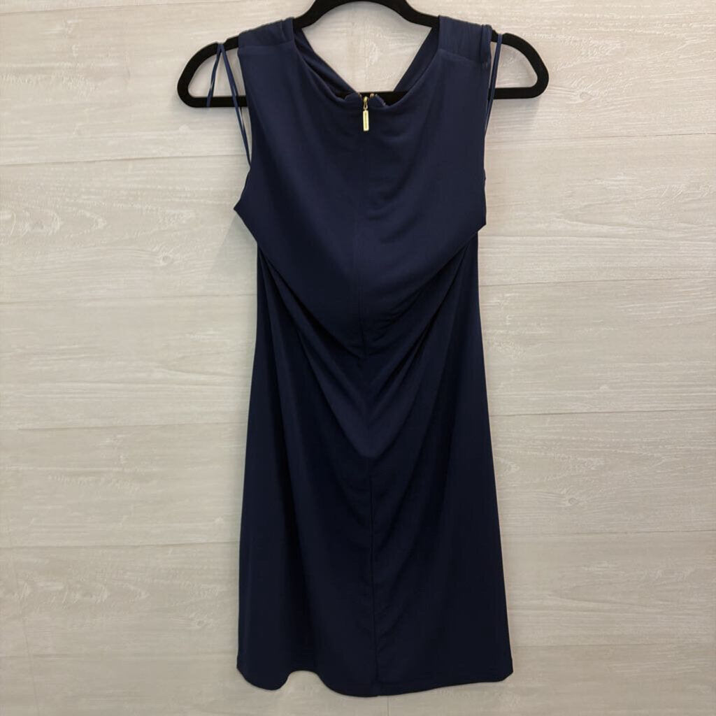 Michael Kors Navy Cross Neck Dress Medium