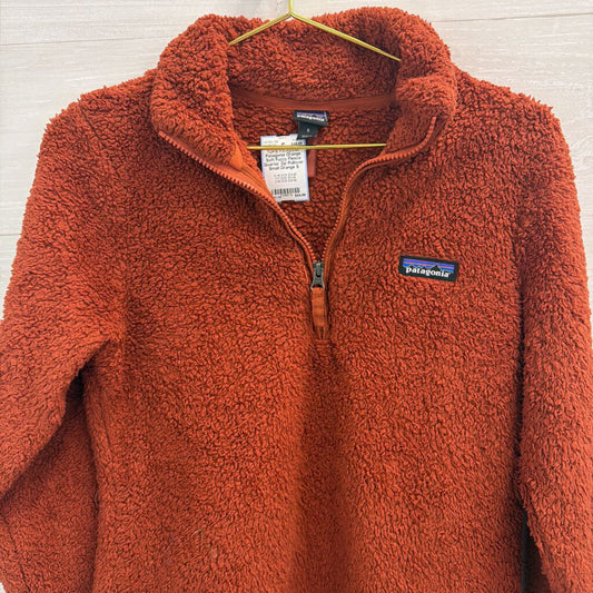 Patagonia Orange Soft Fuzzy Fleece Quarter Zip Pullover Small
