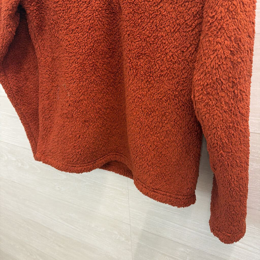 Patagonia Orange Soft Fuzzy Fleece Quarter Zip Pullover Small