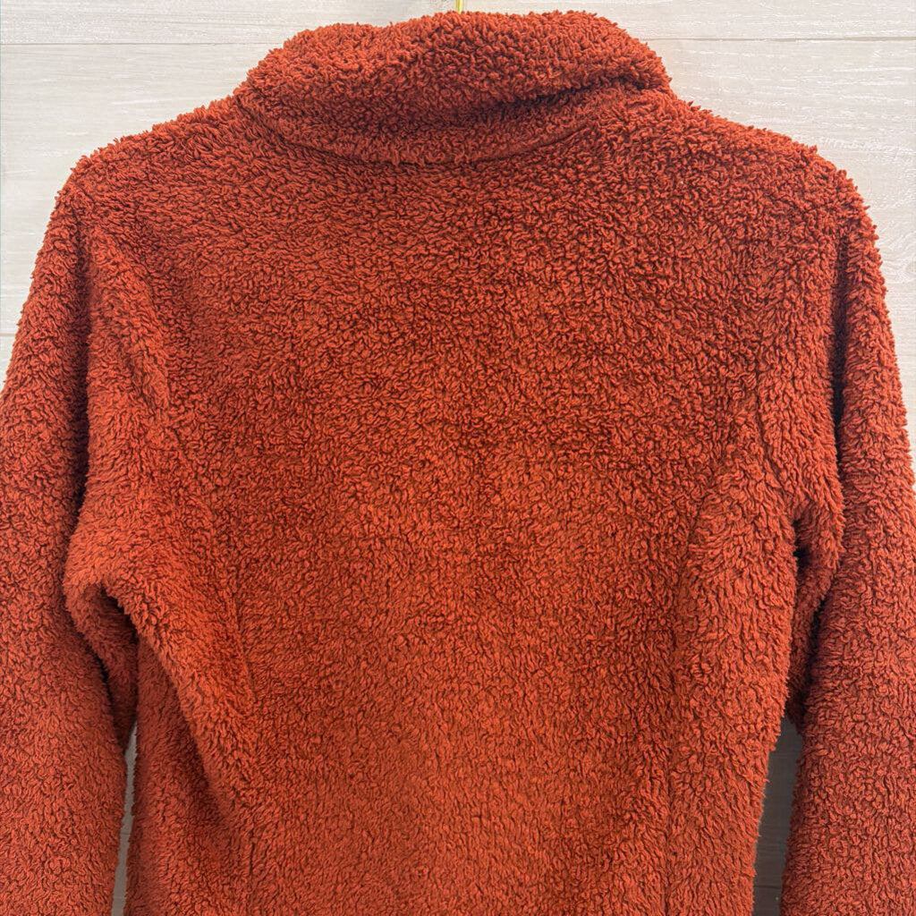 Patagonia Orange Soft Fuzzy Fleece Quarter Zip Pullover Small
