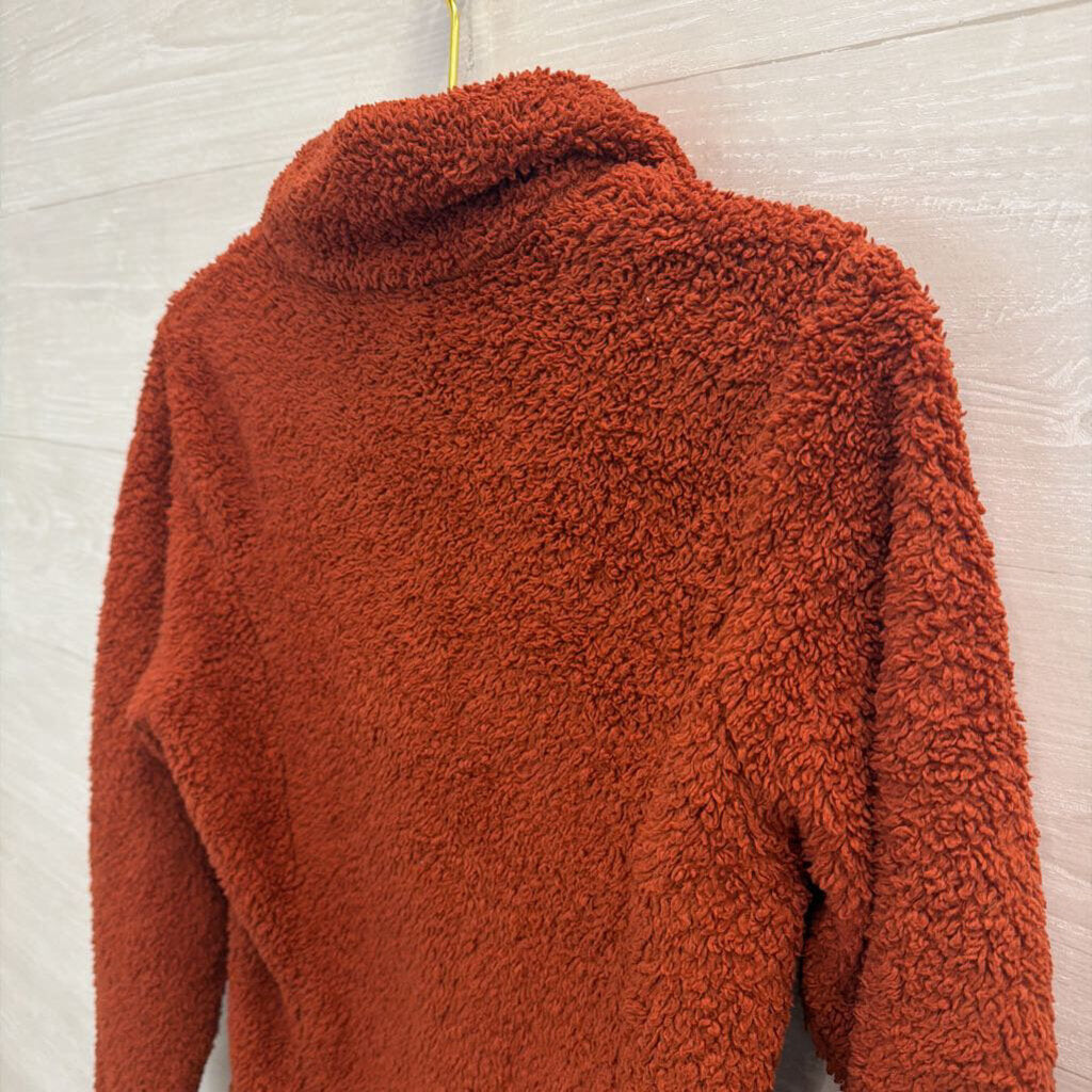 Patagonia Orange Soft Fuzzy Fleece Quarter Zip Pullover Small