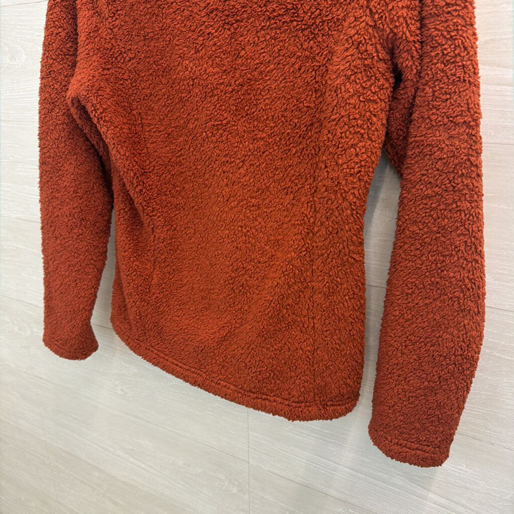 Patagonia Orange Soft Fuzzy Fleece Quarter Zip Pullover Small