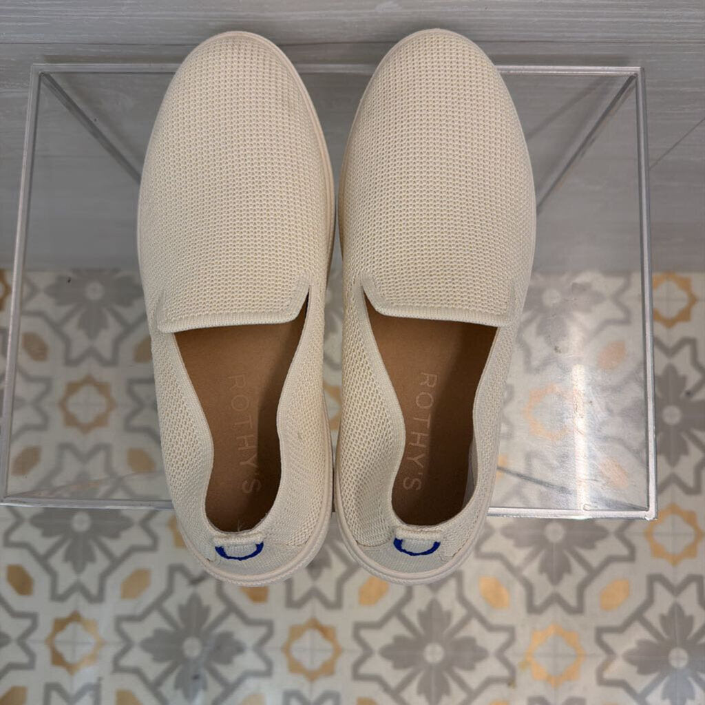 Rothy's Cream The Ravello Slip On Sneakers 8.5