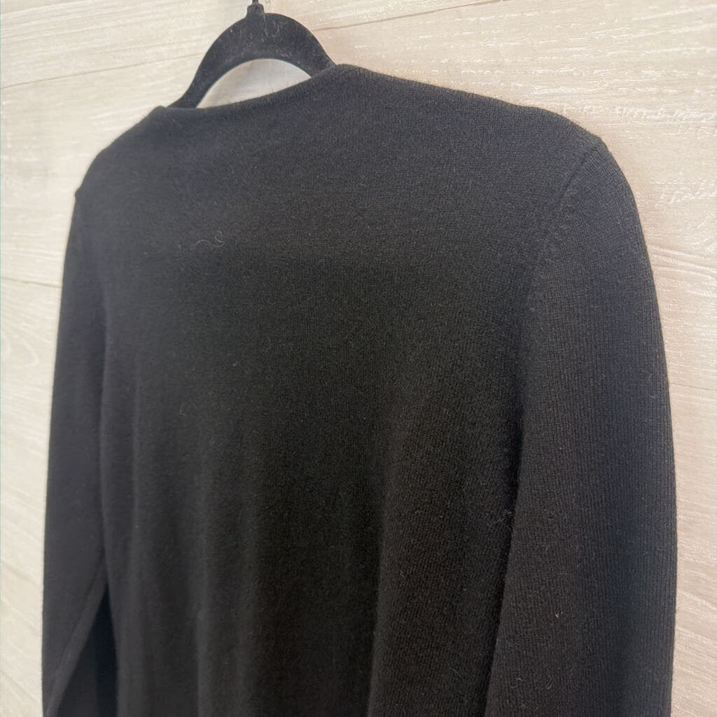 Daniel Bishop Black 100% Cashmere Embroidered Poodle Sweater Medium