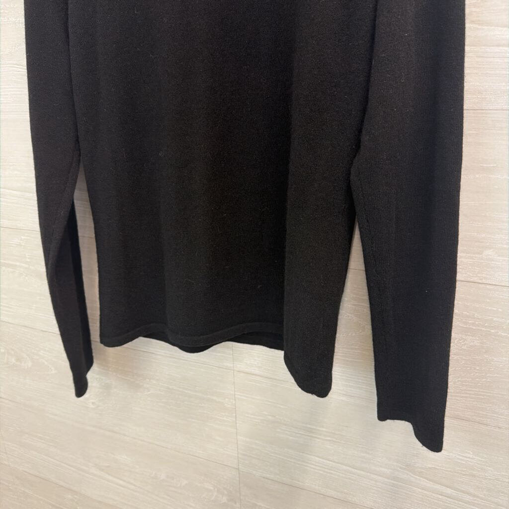 Daniel Bishop Black 100% Cashmere Embroidered Poodle Sweater Medium