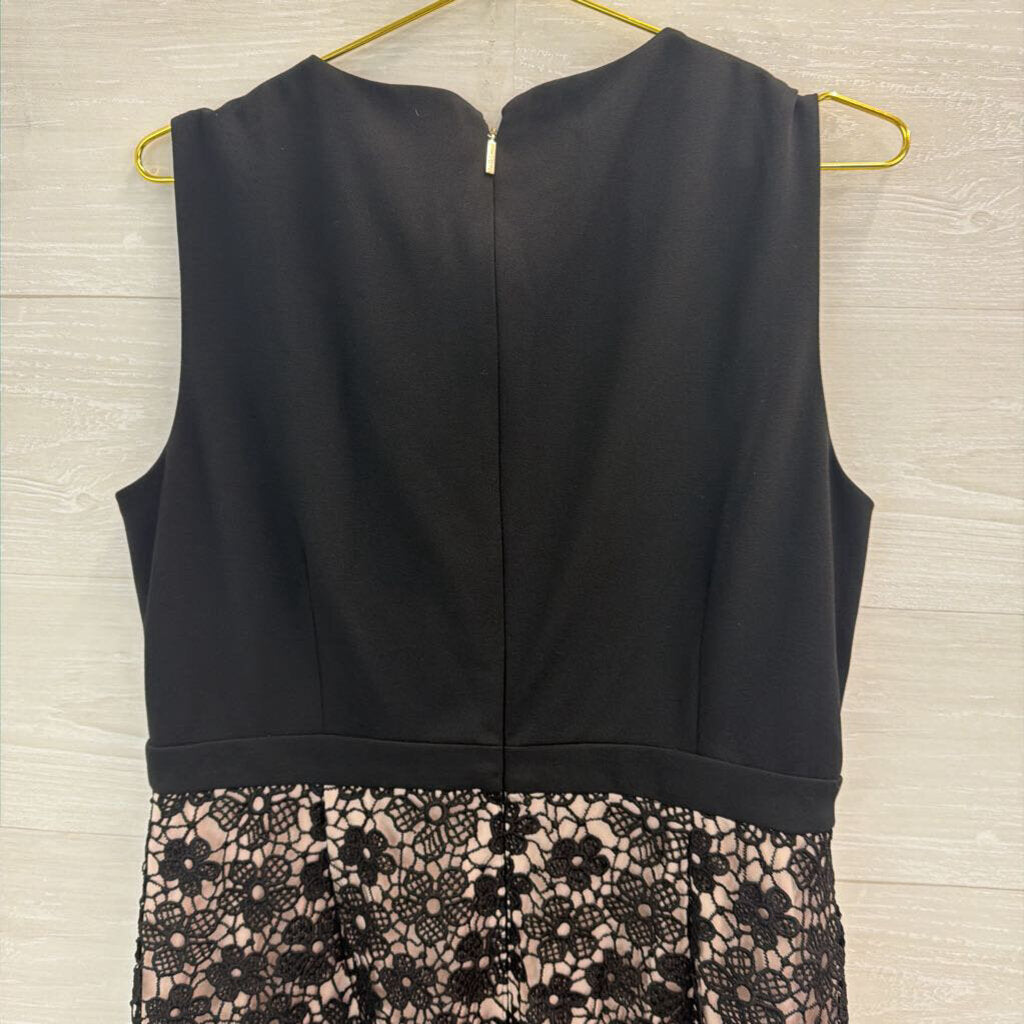 Karl Lagerfeld Black/ Beige Lace Sleeveless Dress 16