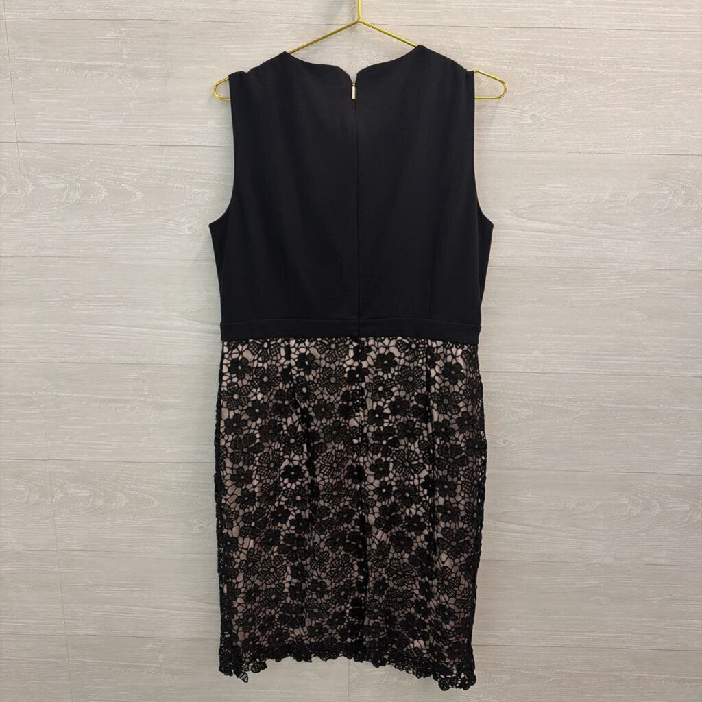 Karl Lagerfeld Black/ Beige Lace Sleeveless Dress 16