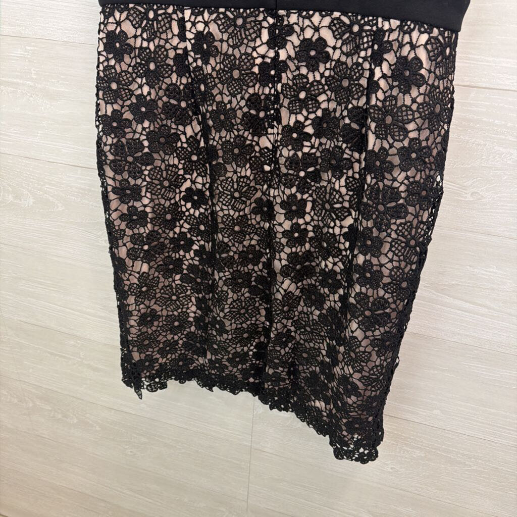 Karl Lagerfeld Black/ Beige Lace Sleeveless Dress 16