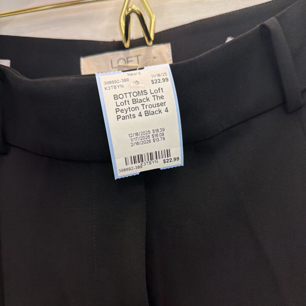 Loft Black The Peyton Trouser Pants 4