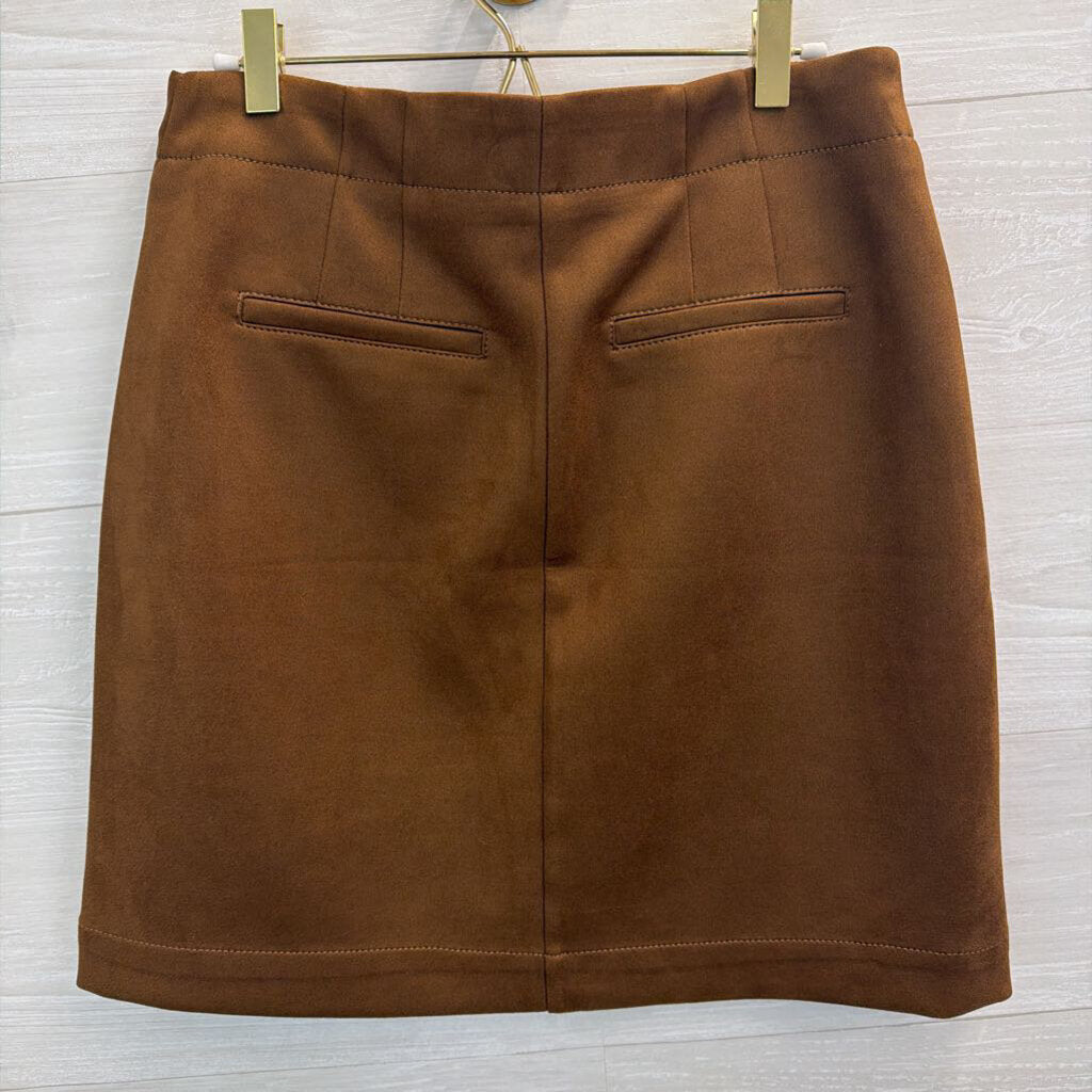 Loft Brown Suede Mini Skirt 4 Tall