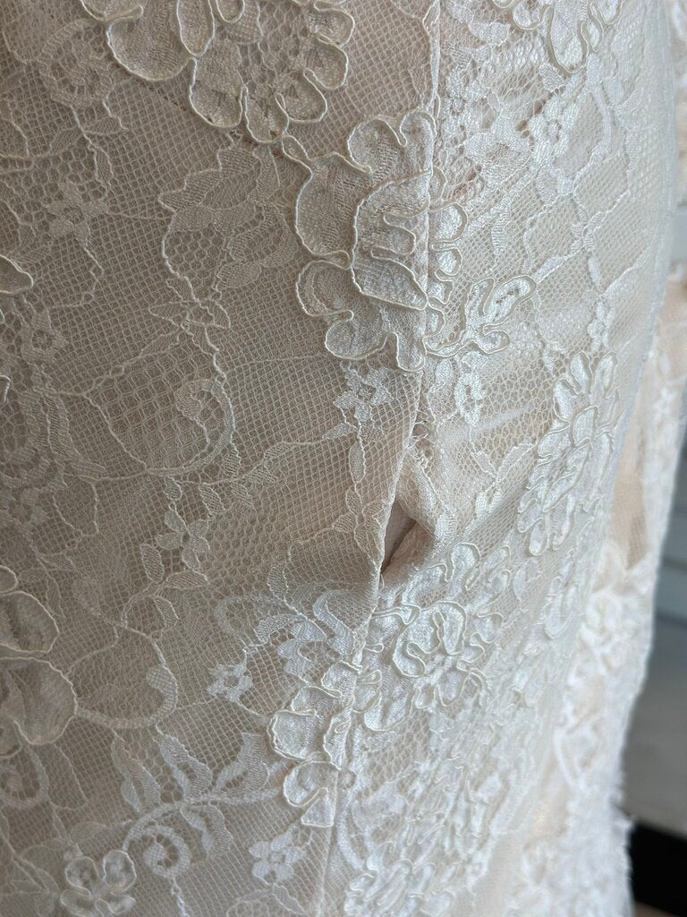 Stella York Lace V-Neck Fitted Dress 12