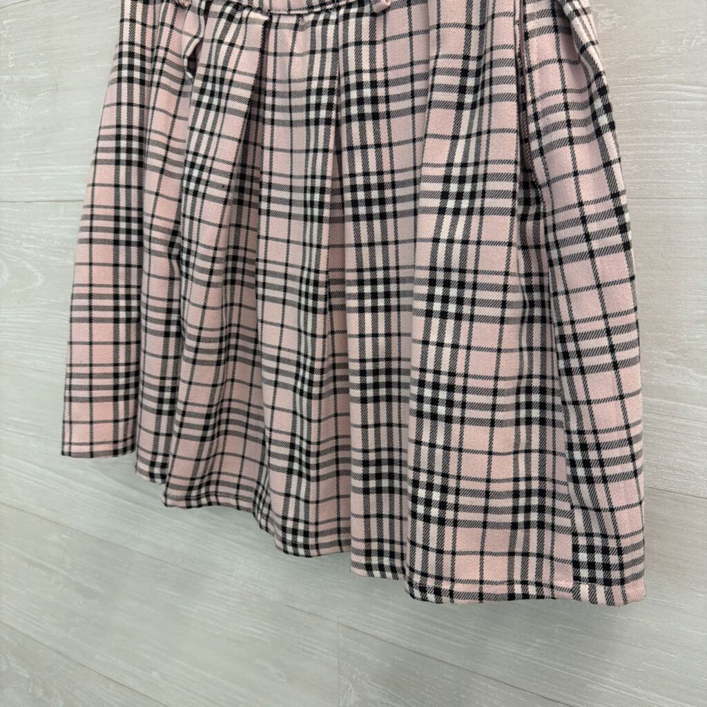 Hot Topic Pink/ Black Plaid Mini Skirt Small