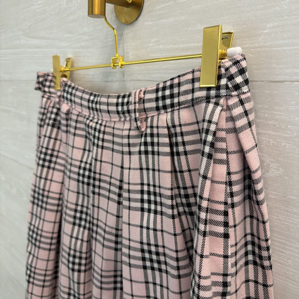 Hot Topic Pink/ Black Plaid Mini Skirt Small