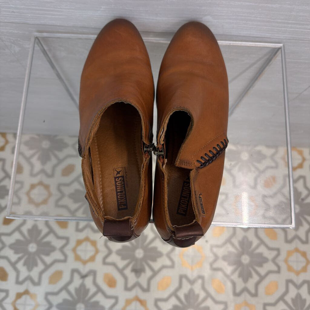 Pikolinos Ordino Brown Leather Ankle Booties 40