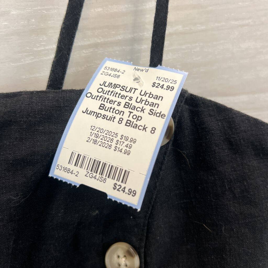 Urban Outfitters Black Side Button Top Jumpsuit 8