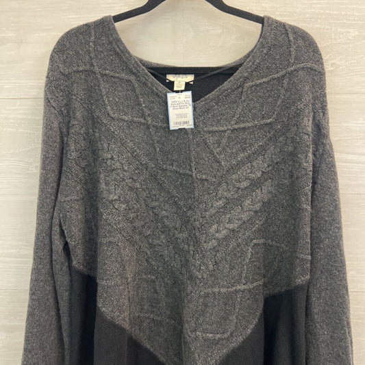 Style and Co Grey V Neck Sweater 3X