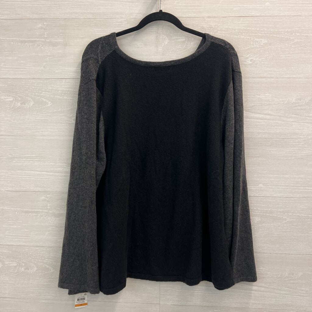 Style and Co Grey V Neck Sweater 3X