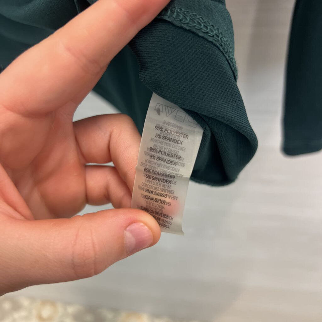 Calvin Klein Green/ Gold Studded Long Sleeve Top Large