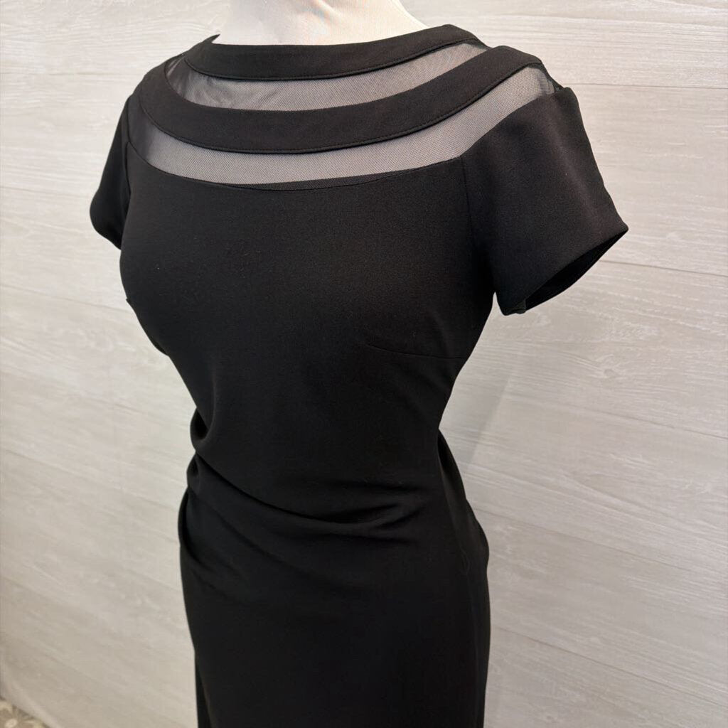 Xscape Black Short Sleeve Long Formal Dress 10