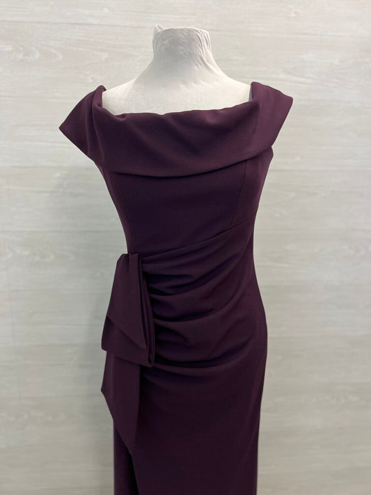 Xscape Purple Off Shoulder Long Formal Dress 12 Petite