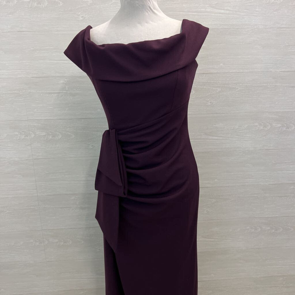 Xscape Purple Off Shoulder Long Formal Dress 12 Petite