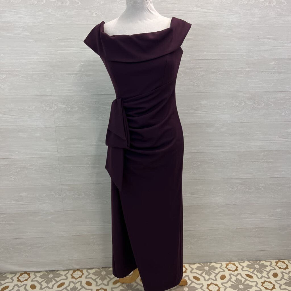 Xscape Purple Off Shoulder Long Formal Dress 12 Petite
