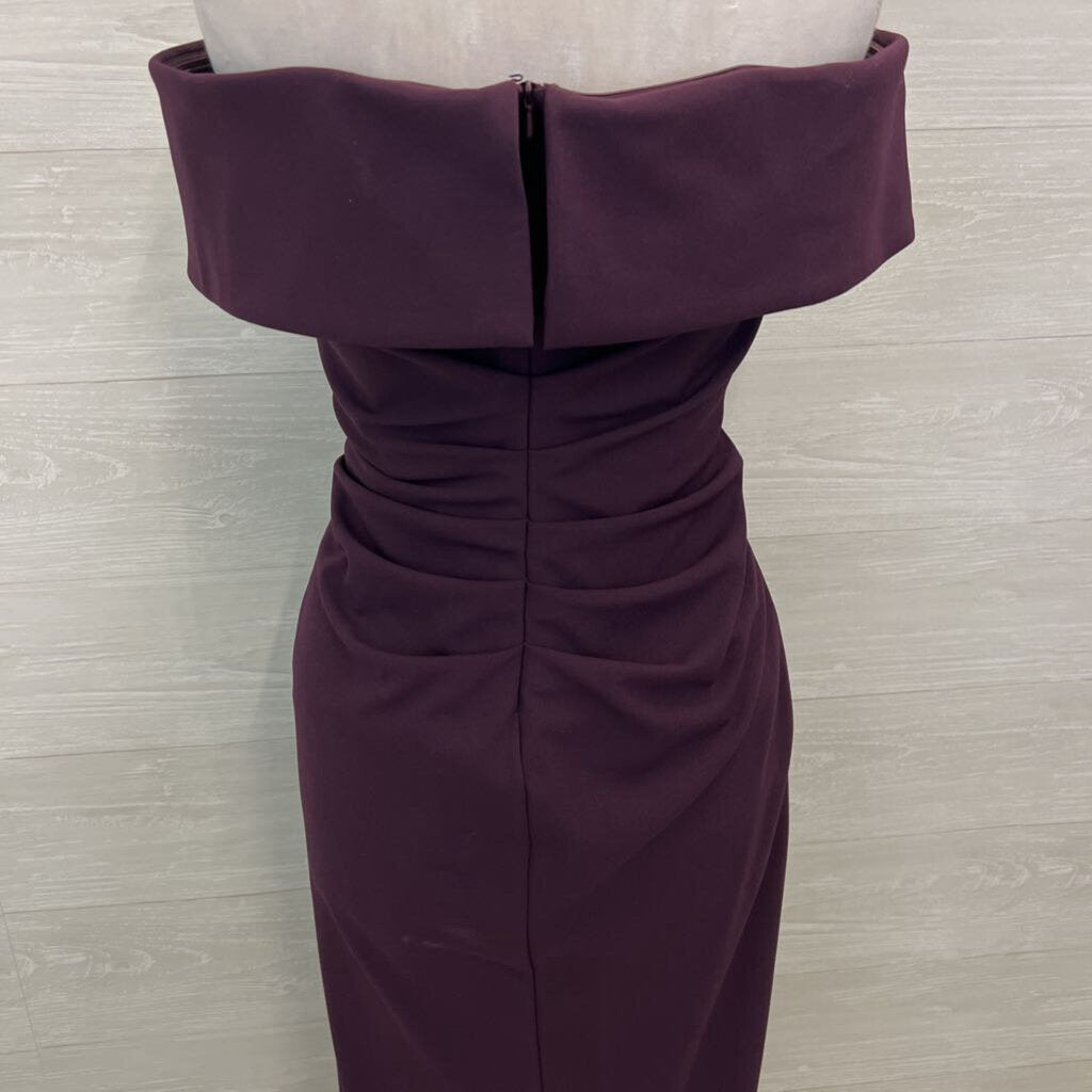 Xscape Purple Off Shoulder Long Formal Dress 12 Petite