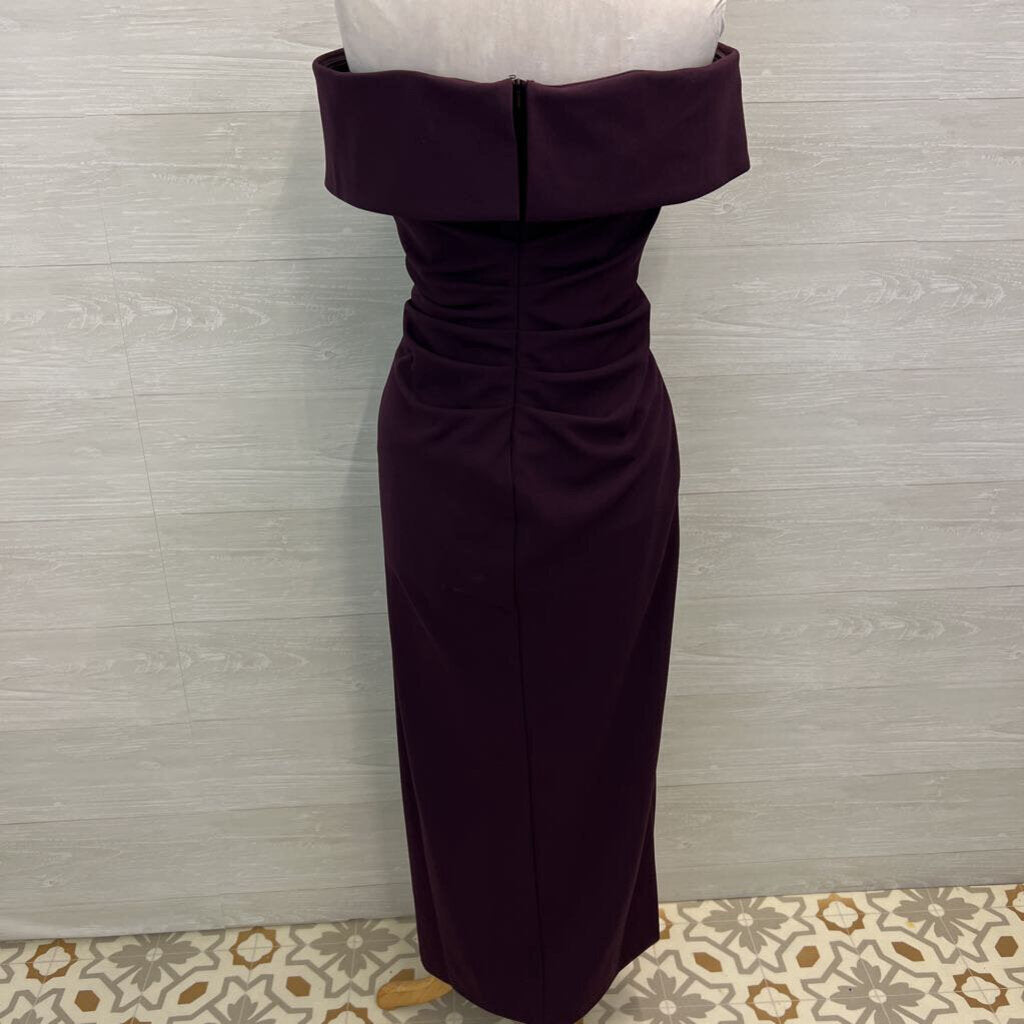 Xscape Purple Off Shoulder Long Formal Dress 12 Petite