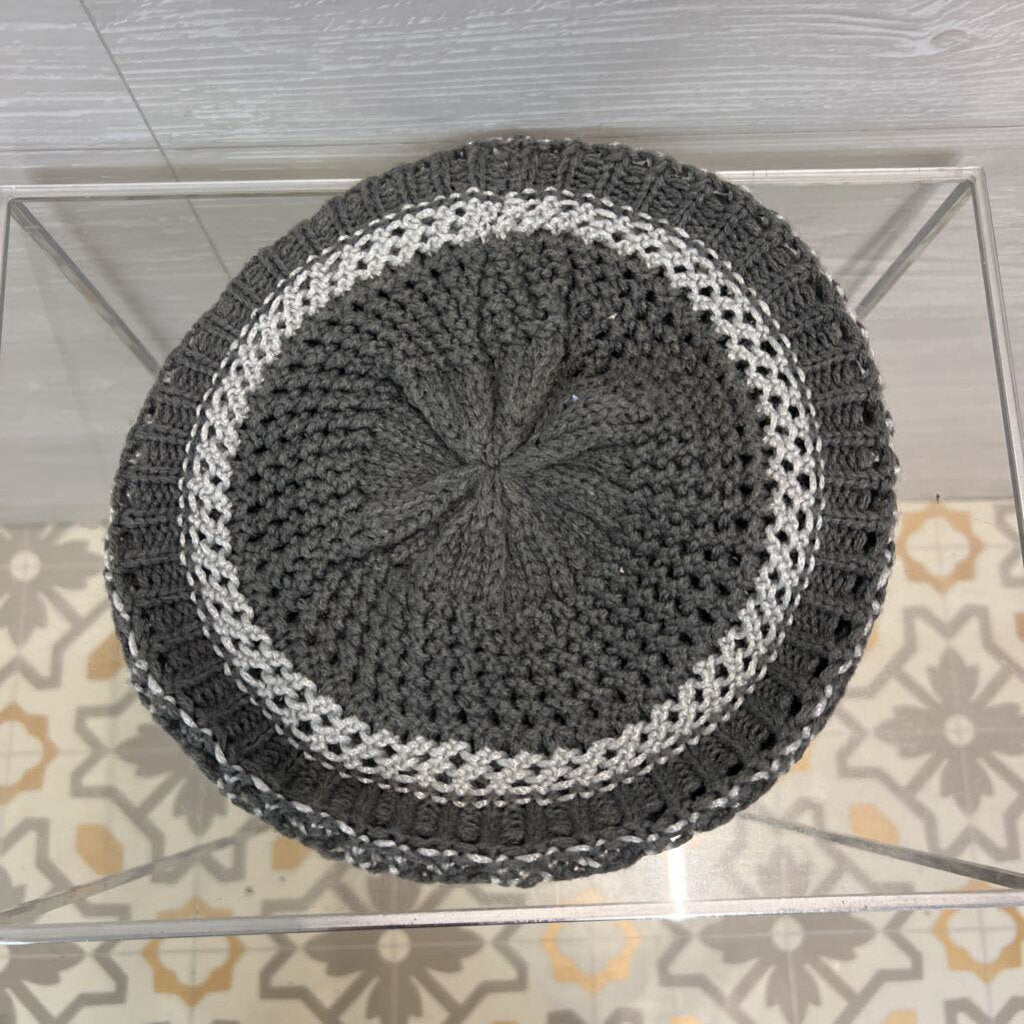 Laundry Grey Knit Slouchy Beanie Hat One Size