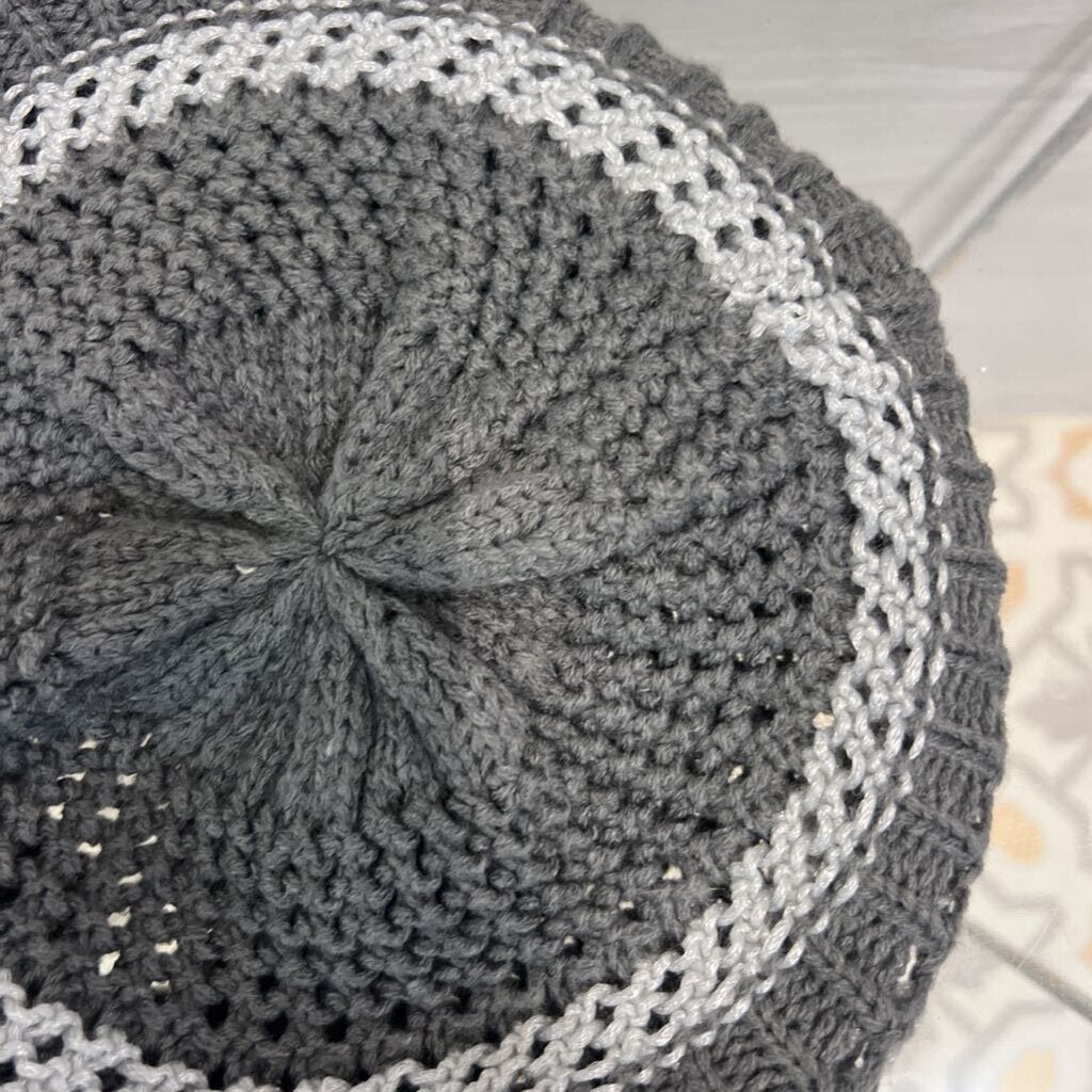 Laundry Grey Knit Slouchy Beanie Hat One Size