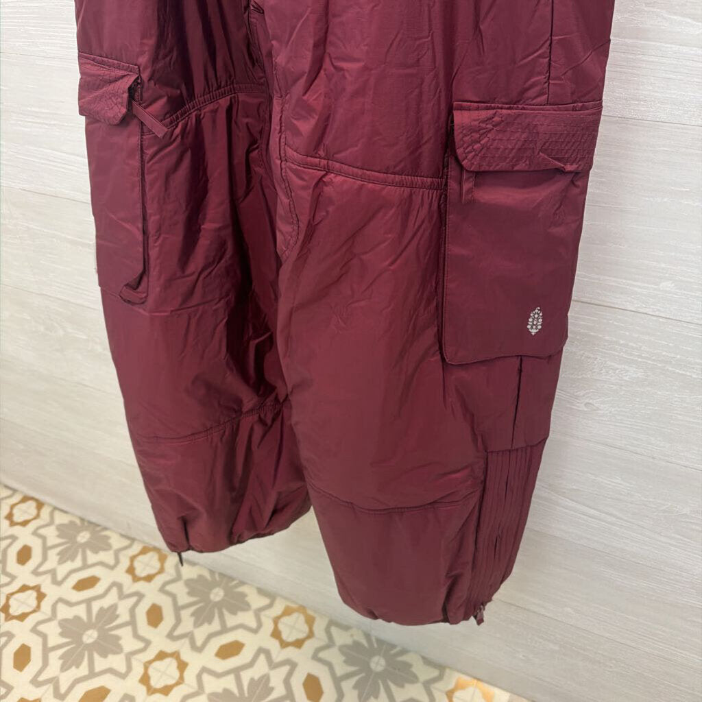 FP Movement Burgundy Dew Point Primaloft Overalls Small