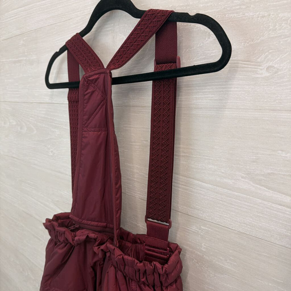 FP Movement Burgundy Dew Point Primaloft Overalls Small