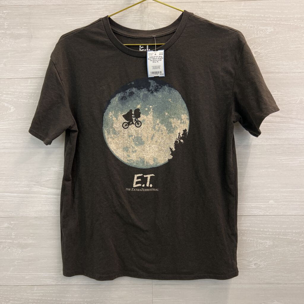 ET Grey Short Sleeve Graphic Tee Extra Large