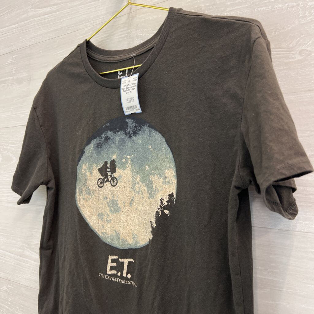 ET Grey Short Sleeve Graphic Tee Extra Large