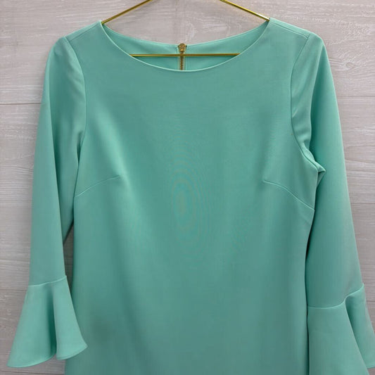Sail to Sable Mint Long Sleeve Ruffle Trim Dress 6