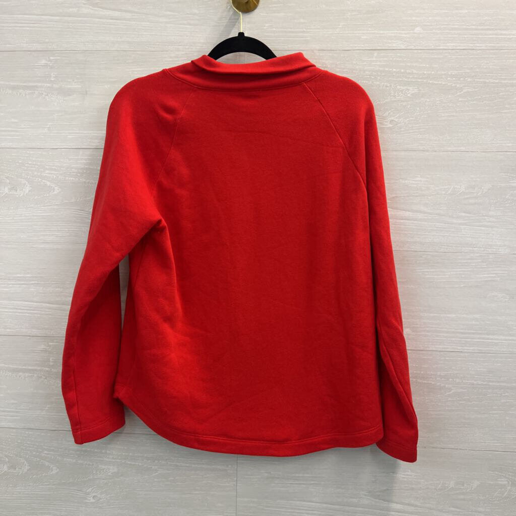 J Crew Soft Red Plaid/ Button Detail Long Sleeve Top Medium