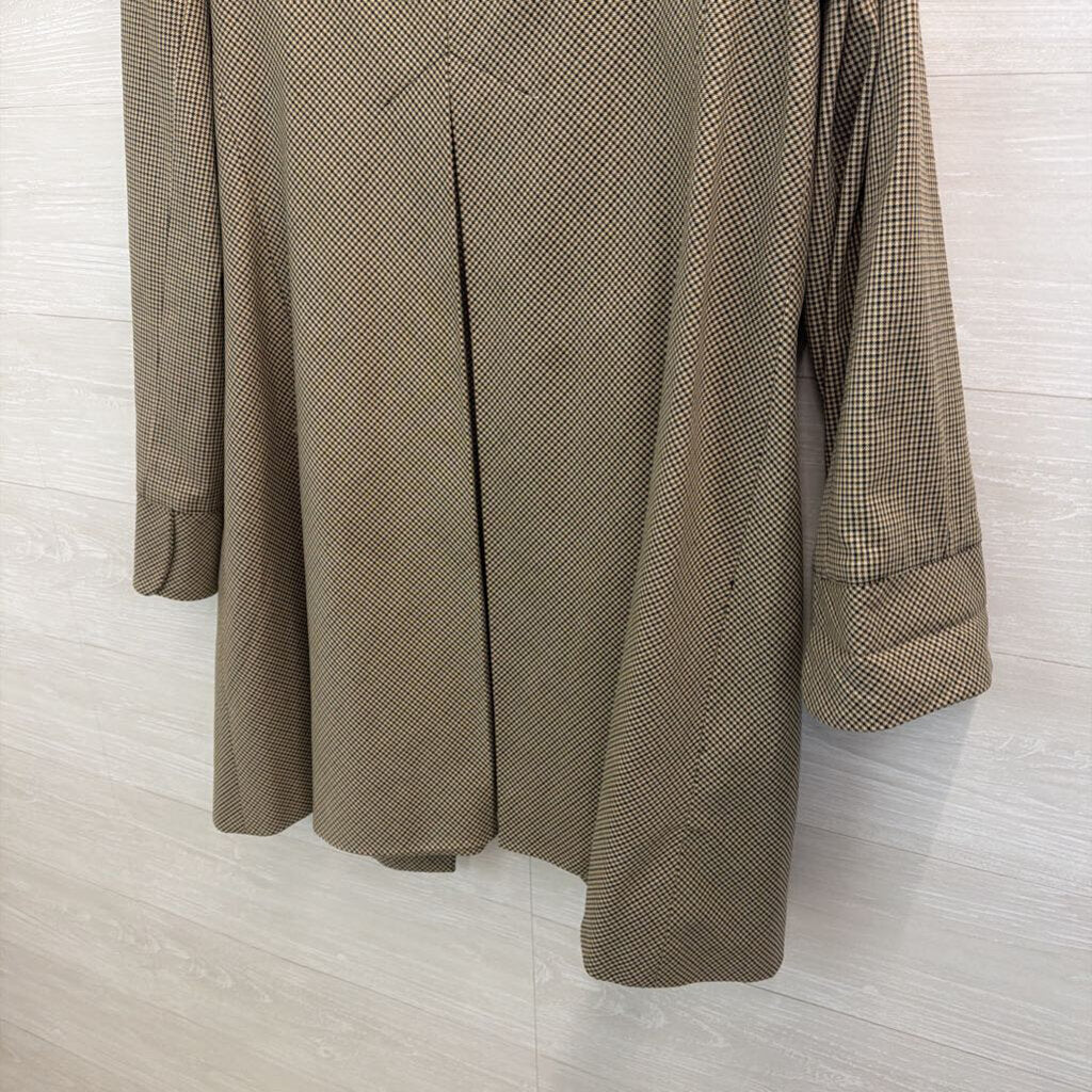Anne Klein Brown Houndstooth Long Jacket 14