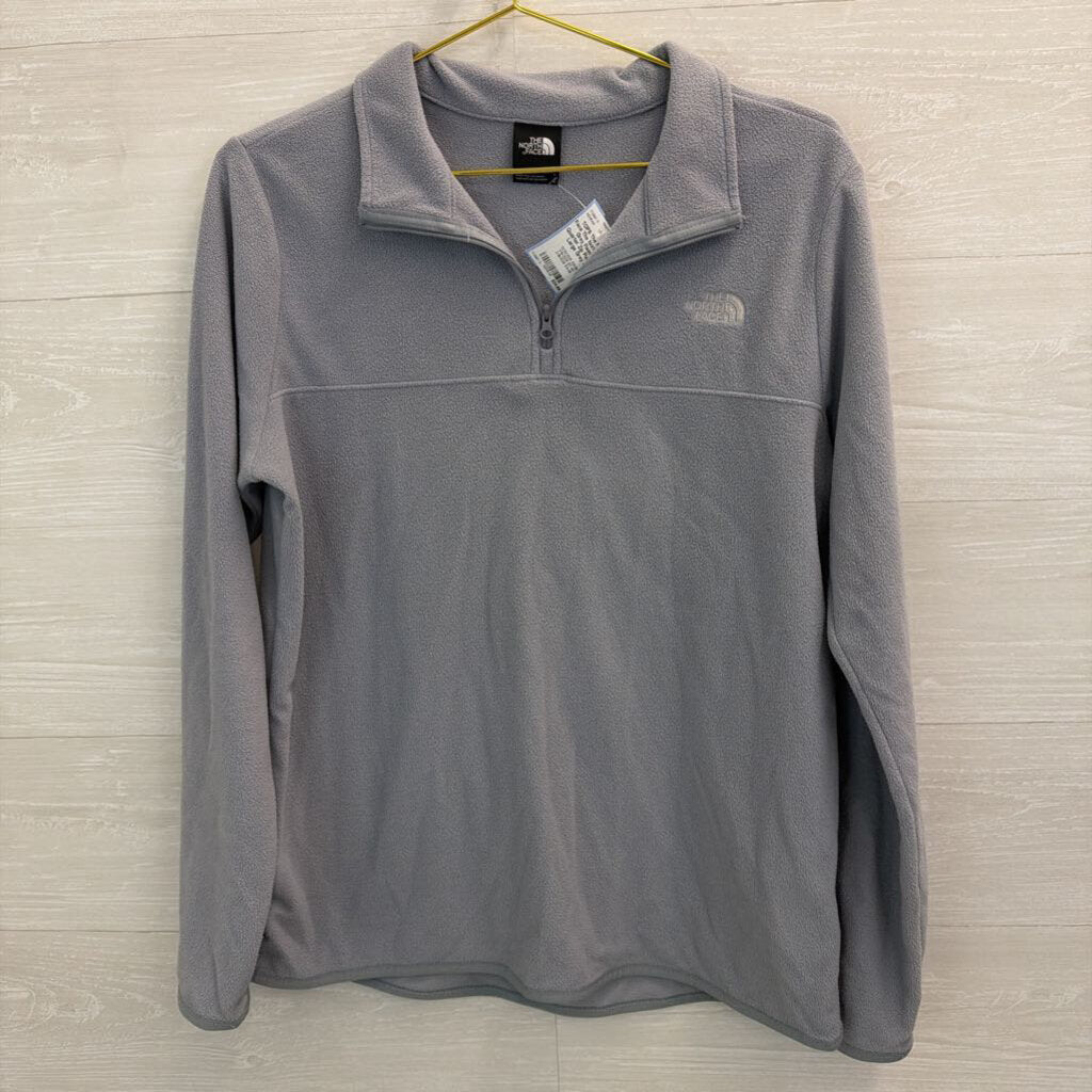 The North Face Grey Fleece Quarter Zip Pullover Large