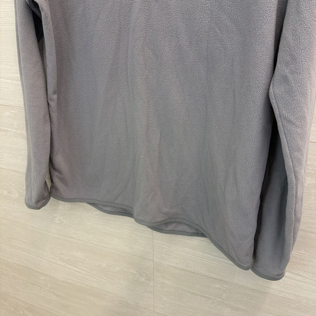 The North Face Grey Fleece Quarter Zip Pullover Large