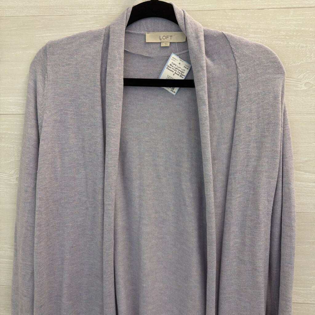 Loft Blue Lightweight Open Front Cardigan Sweater Small
