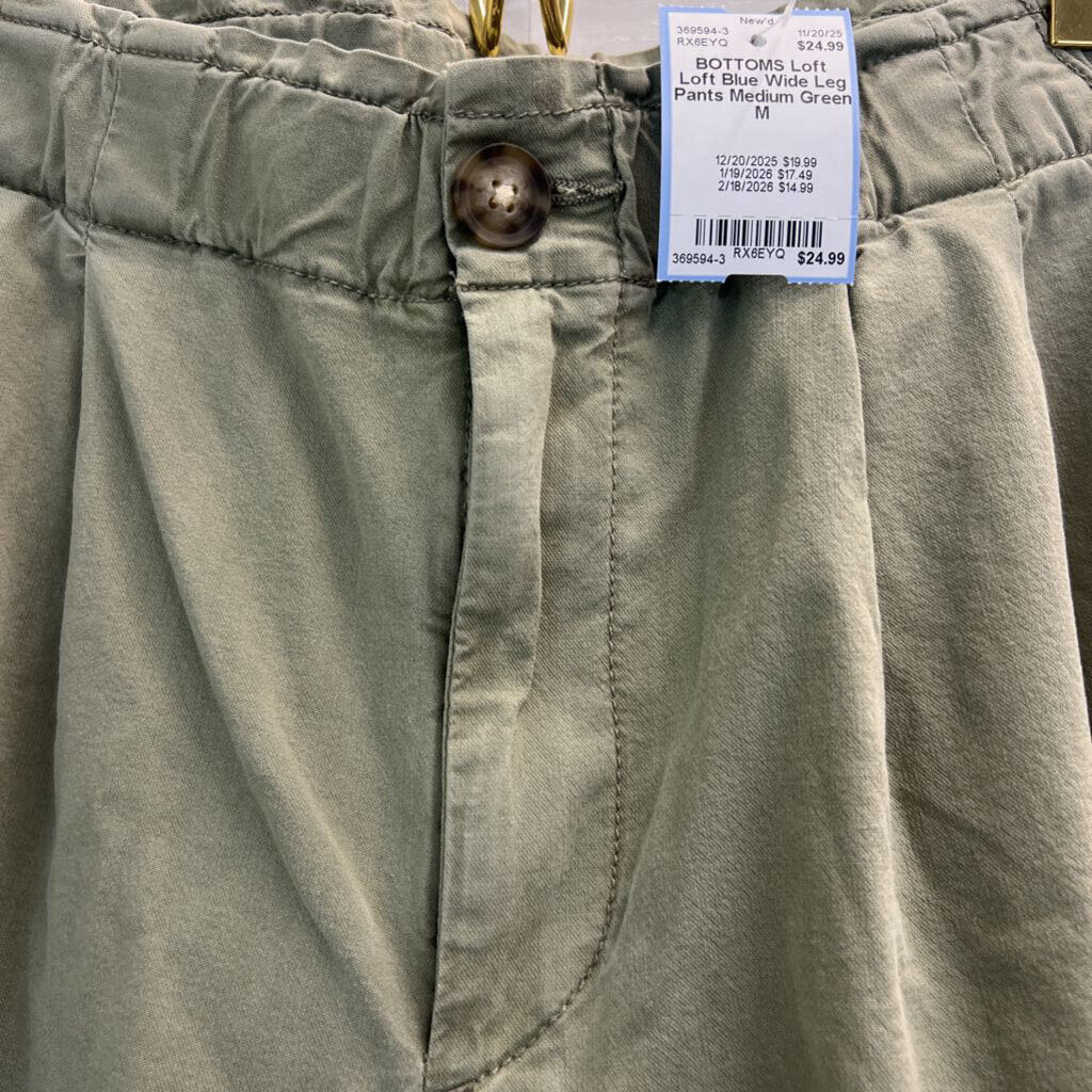 Loft Blue Wide Leg Pants Medium