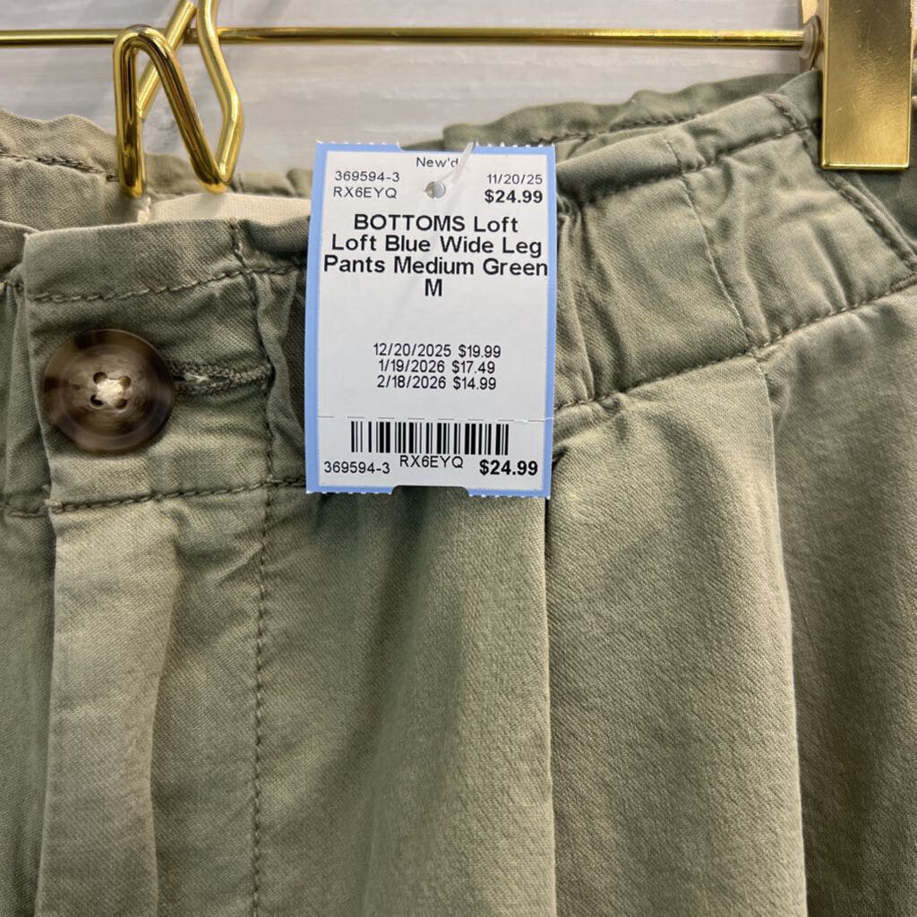 Loft Blue Wide Leg Pants Medium